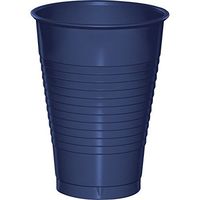 Club Pack of 240 Navy Blue Disposable Plastic Drinking Party Tumbler Cups 12 oz.