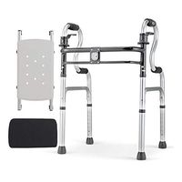 Walkers for Seniors with Seat Elderly Walker Disabled Walker Fracture Assisted Walking Support Rolling Walkers (Color : Silver)