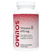 Amazon Brand - Solimo Vitamin E 670 mg (1000 IU), 120 Softgels, Four Month Supply