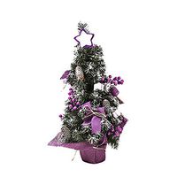Christmas Tree Desktop,baskuwish Artificial Tabletop Mini Christmas Tree Decorations Festival Miniature Tree (Purple)