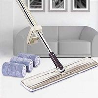 Microfiber Flat Mop,Mopping Supplies,2020 Hands-Free Washable Mop Home Cleaning Tool Lazy,125cm,1PC Mop Rack,3PCS Cloth