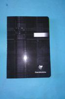 Exaclair Clairefontaine 63686C Douceur de l'ecriture Velvety White Ruled Margin Notebook 5 3/4" x 8 1/4" (14.8 x 21 cm) Staplebound (Black)