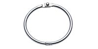 Charles Leonard Loose Leaf Rings with Snap Closure, Nickel Plated, 1.25 Inches Diameter, Silver, 100-Pack (R39)