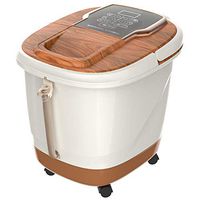 Fumigation Foot Bath Automatic Massage Heated Footbath Electric Foot Bath Barrel Health (Color : Gold)