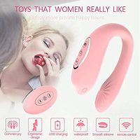 Portable Mini U-Shaped Double-Head Vibration Toy Hands-Free Sucking 10 Vibration Mode Wearable Female Couple Sweet time
