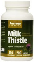 Jarrow Formulas Milk Thistle, Promotes Liver Health, 150 mg Caps, 200 Veggie Capsules (Pack of 2)