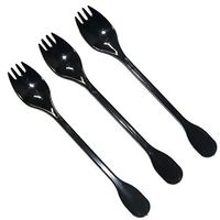 2 in 1 Plastic Forks and Spoons Disposable Sporks for Ice Cream, Salad, Fruit Appetizer Dessert