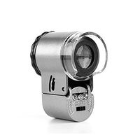 G&M Mini 50X Microscope LED Jewelery Loupe UV Currency Detector Portable Magnifier Magnifying Glass Eye Lens with LED Light