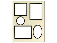  PA Framing, Double Specialty Mat, 5 Openings, 8 x 10 Inches Frame - Cream Core/Ivory Upper and Black Inner Mat