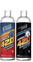 Formula 420 Perfect Pair : 1 Bottle Glass Metal Ceramic Pipe Cleaner 12 Oz. & 1 Bottle Soak-N-Rinse 16oz (2 bottles total)