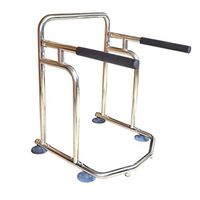 Toilet Handrails Stainless Steel Toilet Stool Mobile Toilet Rack Stainless Steel Armrest Elderly Pregnant Women Toilet Safety Frames Rails (Color : Silver, Size : 605877cm)