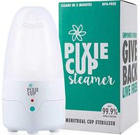 Pixie Menstrual Cup Steamer Sterilizer - Kills 99.9% of Germs with Steam - 3 Minutes and Your Period Cup is Sterilized! - Lifetime Warranty