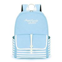 F&W WF Backpack - Junior high School Student Bag Female Large Capacity Oxford Cloth Backpack Campus Backpack (Color : Black)