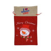 VAbBUQBWUQ Wrestling Santa Clause Drawstring Candy Goody Toy Gift Stocking Bag Holiday Wrapping Party Favors Presents Decorations