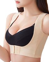 MISS MOLY Women Posture Corrector Back Brace Push up Bra Back Chest Support Sleeveless Tank Top 86g Crop Tops Beige M