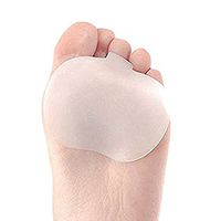 Ball of Foot Cushions, Gel Forefoot Insoles for Metatarsal Support and Foot Pain Instant Relief, Mortons Neuroma Cups for Women and Men, Perfect for High Heels (1 Pairs,White) - Happy Hours