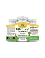 Bitter Leaf Capsules. Blood Sugar & Heart Health Support Supplement. 3 Bottles (90 Days Supply) 750Mg.