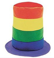 Rainbow Stovepipe Hats (1 dz)