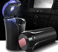 NACHEN Car Ashtray Solar Creative Sensitive Light with LED Personality Flame Retardant Ashtrays,Blue