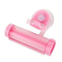 Colorido Bathroom Useful Plastic Rolling Tube Squeezer Toothpaste Dispenser Holder (Pink)