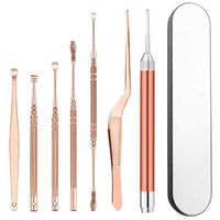 biteri Stainless Steel Ear Wax Removal Ear Pick Cleaner Ear Cleaner Scoop Spoon Ear Cleaning Tool Set Safe High Quality Ear Care Tools for Women Men