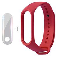 Lyperkin Strap Compatible with Xiaomi Mi Band 3 Bracelet, Classic Premium Silicone with TPU Explosion-Proof Film Replacement Band Accessories for Xiaomi Mi Band 3 S-20