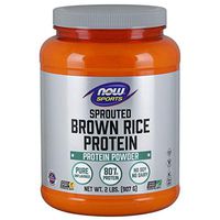 NOW Sports Nutrition, Sprouted Brown Rice Protein, 80% Protein, Unflavored Powder, 2-Pound