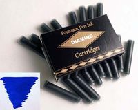 Diamine Refills Sapphire Blue Pack of 18 Fountain Pen Cartridge - DM-8034