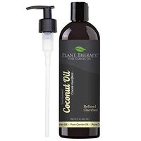 Plant Therapy Essential Oils Fractionated Coconut Oil for Skin, Hair, Body 100% Pure, Natural Moisturizer, Massage & Aromatherapy Liquid Carrier Oil 16 Oz, Pump Included