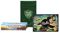 Rolls VIP 80 Pack 6mm Smart Filters, Elements King Size Slim Rolling Papers (2 Pack), with Leaf Lock Gear Smell Proof Pouch - 4 Item Bundle