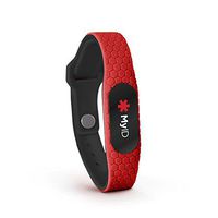 MyID Hive Medical ID - Store Medical Information for Free - Super Comfortable Silicone Material - Perfect for Those with Diabetes, Autism, Etc - Fits Kids & Adults - Black Pod (Red M/L)