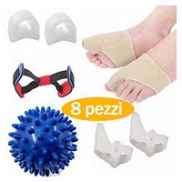 Hallux Valgus Corrector & Bunion Hallux Valgus Pain Treatment Kit 8 Pcs - Bunion Pads, Toe Straighteners, Hallux Relief Pad Kit, Foot Pain Treatment