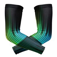 LEVEIS Music Equalizer Arm Sleeves UV Protection for Men Women Sunblock Protective Gloves Running Golf Cycling Driving Long Arm Cover 1 Pair