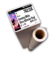 BigSol Solvent/Latex Adhesive Vinyl Roll, Printable Vinyl Film, Gloss White Adhesive Vinyl (54" x 150')
