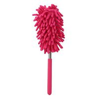 SOURBAN Chenille Telescopic Duster Five Section Extension Clean Duster Cobweb Duster Chandelier Cleaner,Red