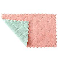 REFAHB 4PCS Washcloths Non Stick Oil Coral Velvet Hanging Hand Towels Kitchen Dishclout Cleaning Cloth Dish Cloth Towel