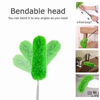 Long Handle Duster high Duster Feather Duster extendable dust Remover Fan Cleaner Feather dusters Cleaning telescoping Duster Ceiling Duster, Size: 9 Foot. 110 Inches Long!! (Green)