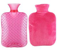 Safe PVC Thick Hot Water Bottle with Cover Keep Warm/Warm Hands Hot Therapies 1.8 Litre(Red)