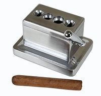 The Big Easy Tobacco Co., Quad Table Cigar Cutter, Brushed Finish, For 52 and 60 Ring Gauge