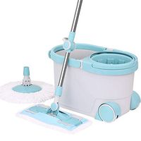 Mopping Mop Rotary Mop Wet And Dry Water Mop Hand Press Double Drive Mop Bucket Household Cleaning Tool (Color : White, Size : 503030cm)
