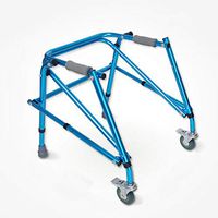 Children's Walker Aluminum Alloy Walker with Caster (Day Blue)