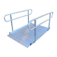 Titan 6 Foot Aluminum Wheelchair Entry Ramp with Handrails Complies with CA Building Code