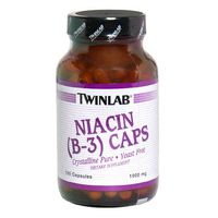 Twinlab Niacin (B-3) Caps, 1000mg, 100 Capsules