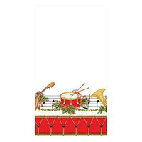 Caspari Christmas Concert Paper Guest Towel Napkins, Four Packs of 15