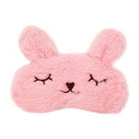 Honbay Pink Plush Rabbit Sleeping Eye Mask Cute Cartoon Animal Eye Mask for Little Girls