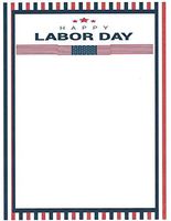 Happy Labor Day Stationery Printer Paper 26 Sheets