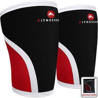 Fitnessery Knee Sleeves for Crossfit, Powerlifting, Weightlifting and Knee Support - 7mm Knee Sleeves - Knee Sleeves Crossfit - Knee Sleeves Powerlifting - Knee Compression Sleeve x 2 (X-Large)