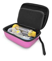 CASEMATIX Pink Travel Asthma Inhaler Case Medicine Bag Fits Inhaler Asthma Relief Asthmanefrin, Masks, Spacer Aero Chamber, Primatine Mist, Lung Expansion for Kids and Adult - CASE ONLY