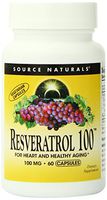 SOURCE NATURALS Resveratrol 100 Mg Vegetable Capsule, 60 Count