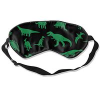 COLOMAKE Green Dinosaur Sleep Eye Mask for Men Women Sleeping Mask & Blindfold Block Out Light Soft Comfort Eye Shade Cover for Yoga Meditation